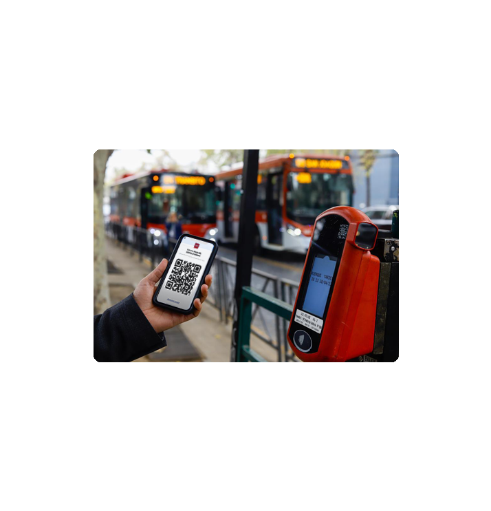 Paga con bip! QR en el sistema de transporte público urbano