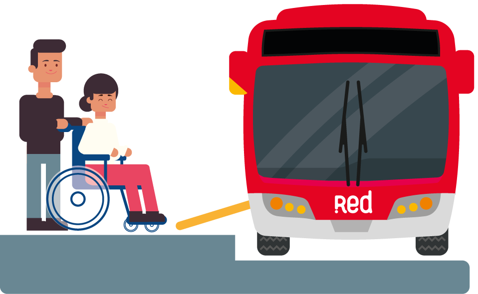 Acceso para personas con movilidad reducida en Red Movilidad