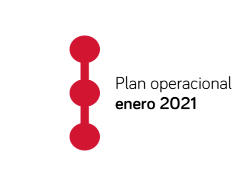 Image with route icon and text of Operational Plan January 2021