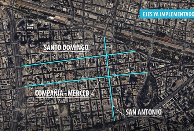 Estamos remodelando Santa Rosa y Mac Iver para priorizar circulación de buses y peatones