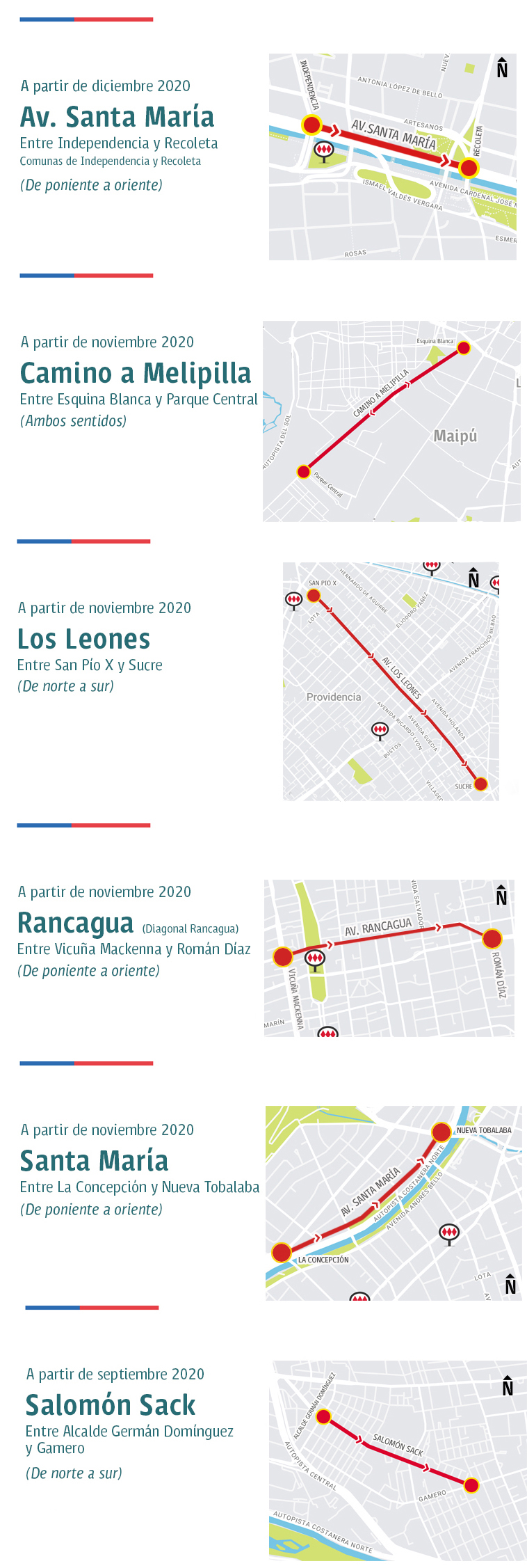 Planos de pistas solo bus 2020.