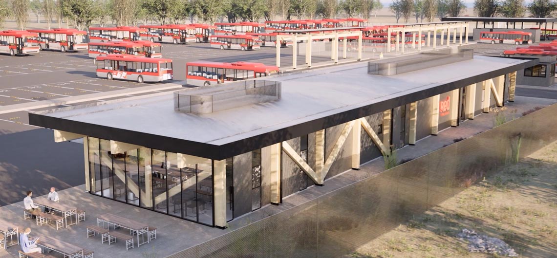 Début de la construction des 4 premiers terminaux électriques publics de Red Movilidad