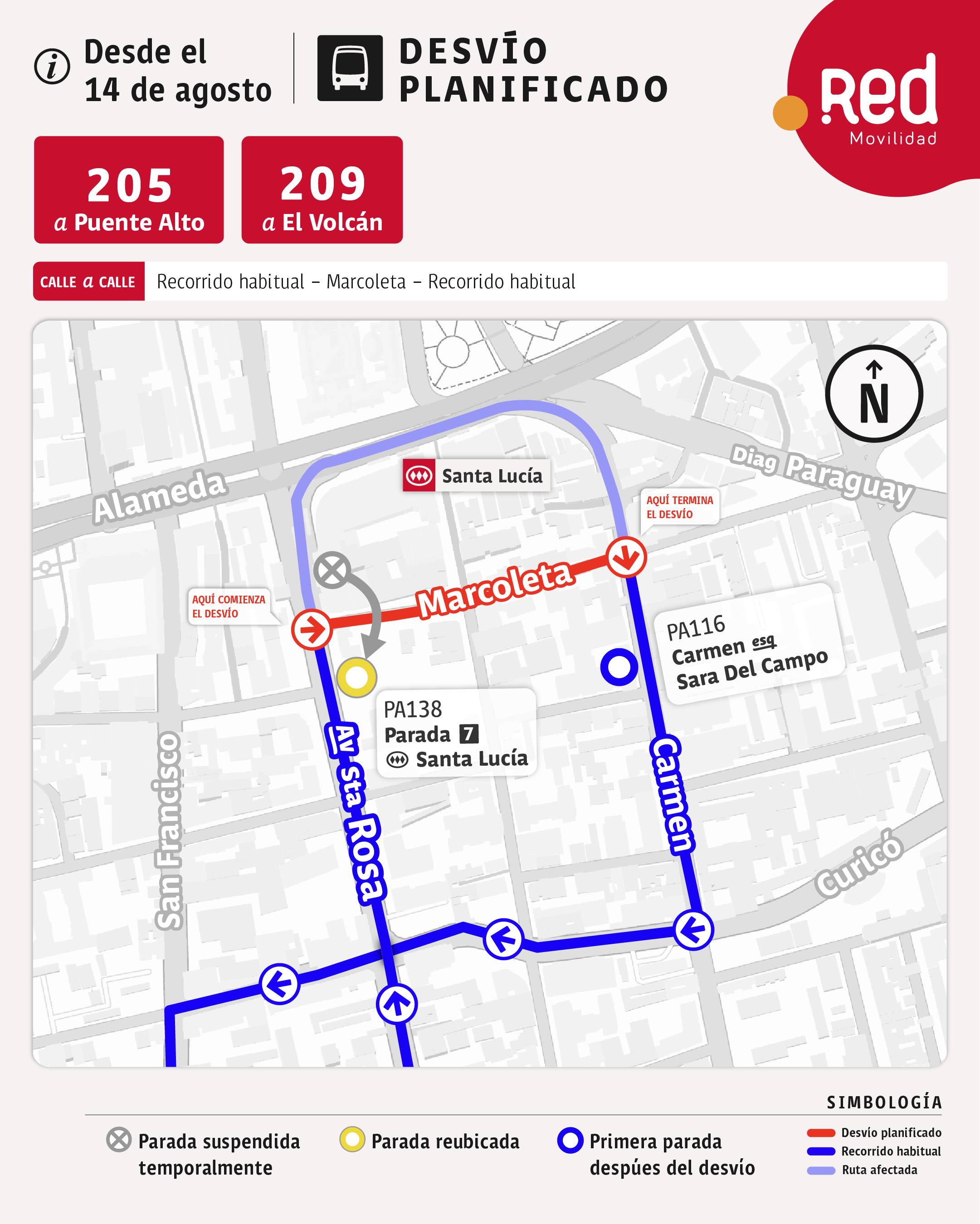 mapa reubicación parada