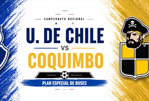 Liga de Primera: Red Movilidad refuerza recorridos para el partido entre Universidad de Chile y Coquimbo Unido en el Estadio Nacional